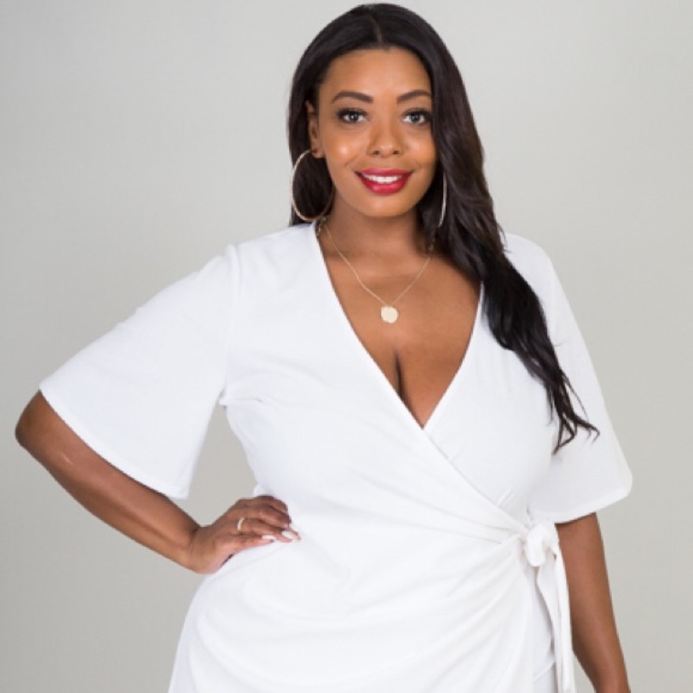 Angelic Twist Romper (1X-3X)